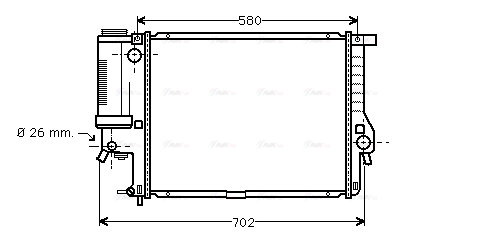 Radiator, engine cooling (BWA2201)