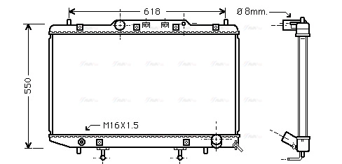 Radiator, engine cooling (TO2255)
