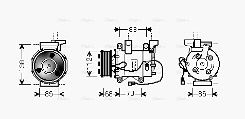 Compressor, air conditioning (HDK207)