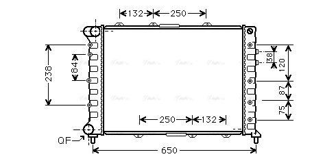 Radiator, engine cooling (ALA2038)