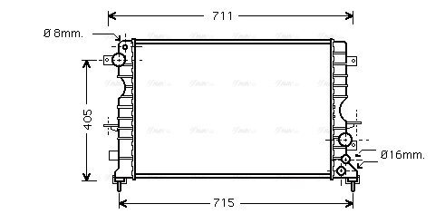 Radiator, engine cooling (AU2165)