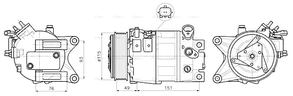 Compressor, air conditioning (DNAK488)