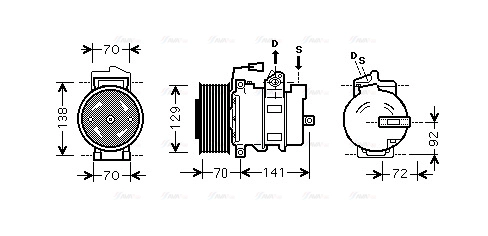 Compressor, air conditioning (MEAK250)