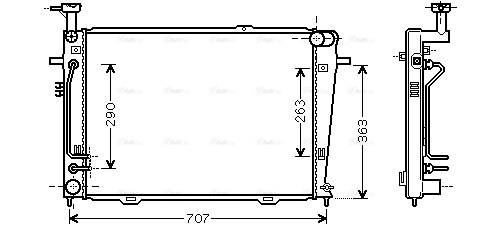 Radiator, engine cooling (HY2130)