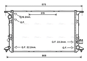 Radiator, engine cooling (AI2365)