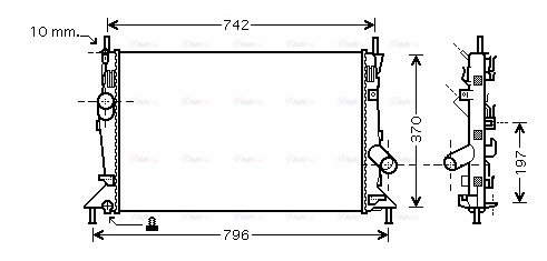 Radiator, engine cooling (FDA2370)