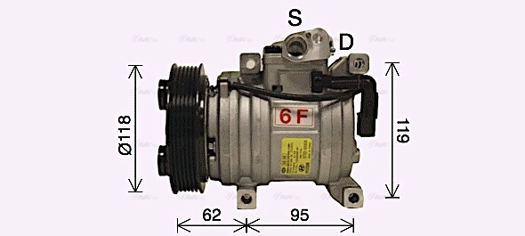 Compressor, air conditioning (KAK298)