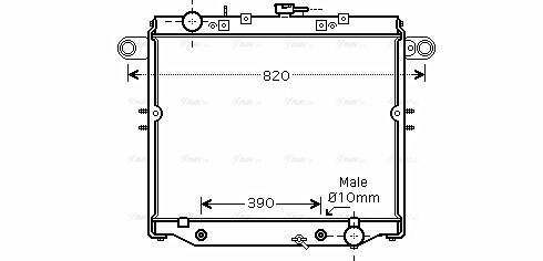Radiator, engine cooling (TO2329)