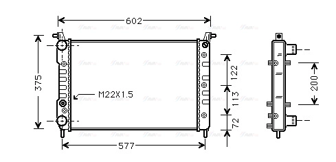 Radiator, engine cooling (FT2224)