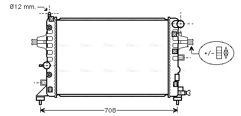 Radiator, engine cooling (OLA2362)