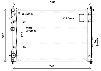 Radiator, engine cooling (SU2091)