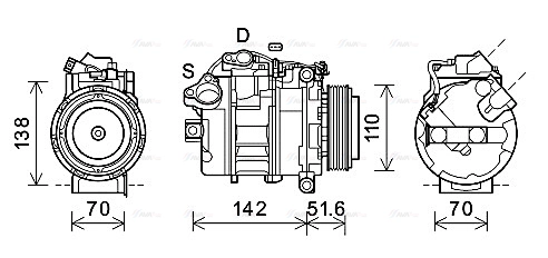 Compressor, air conditioning (BWAK487)