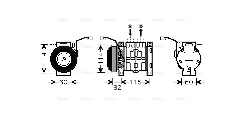 Compressor, air conditioning (SZAK110)
