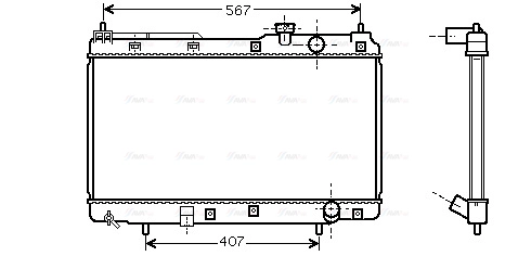Radiator, engine cooling (HD2175)