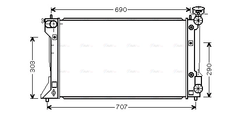 Radiator, engine cooling (TO2293)