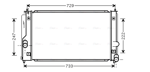 Radiator, engine cooling (TO2295)