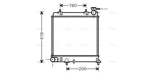Radiator, engine cooling (HYA2085)