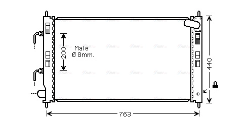 Radiator, engine cooling (MT2240)