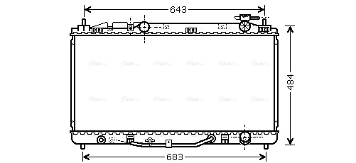 Radiator, engine cooling (TO2464)