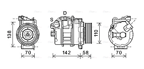 Compressor, air conditioning (BWAK496)