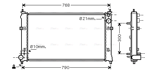 Radiator, engine cooling (MZ2192)