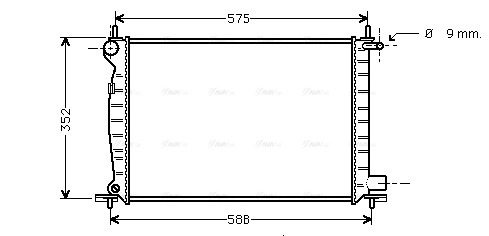Radiator, engine cooling (FD2224)