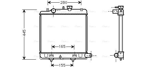 Radiator, engine cooling (MZ2139)