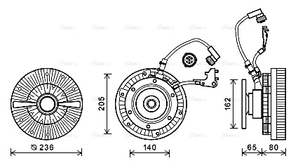 Clutch, radiator fan (MEC258)