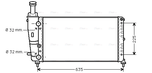Radiator, engine cooling (LC2067)