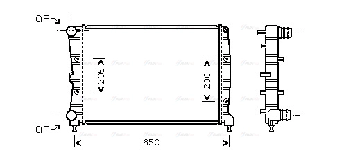Radiator, engine cooling (AL2087)