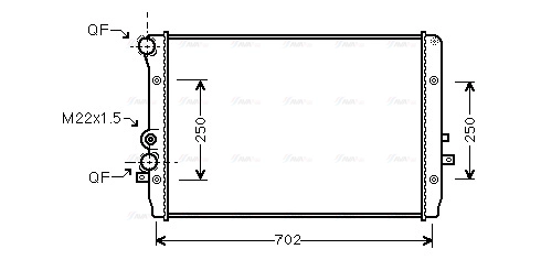 Radiator, engine cooling (VNA2193)