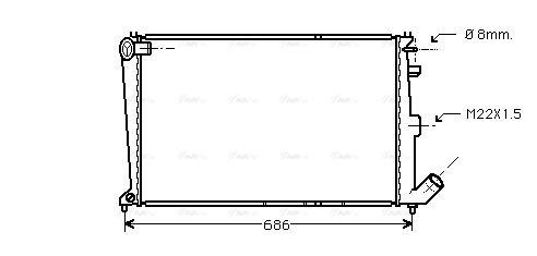 Radiator, engine cooling (CNA2066)