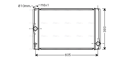 Radiator, engine cooling (TO2400)