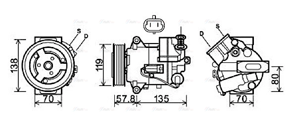 Compressor, air conditioning (OLAK496)