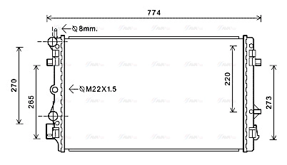 Radiator, engine cooling (SA2021)