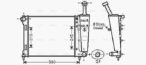 Radiator, engine cooling (FTA2345)