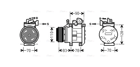 Compressor, air conditioning (KAK173)