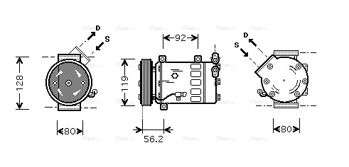Compressor, air conditioning (CNAK237)