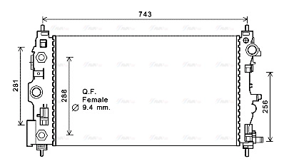 Radiator, engine cooling (CT2046)