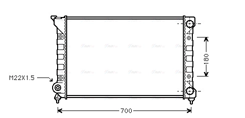 Radiator, engine cooling (VN2072)