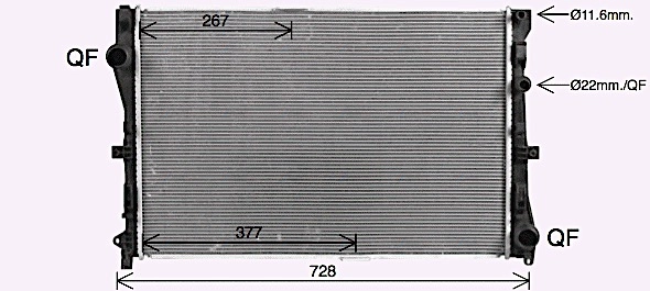 Radiator, engine cooling (MS2728)