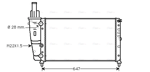Radiator, engine cooling (FTA2140)