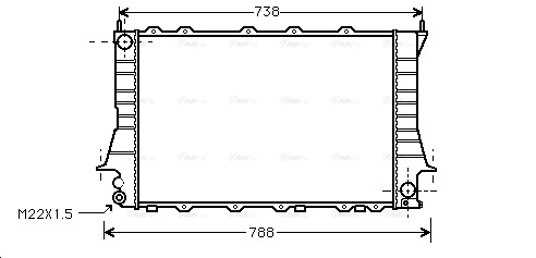 Radiator, engine cooling (AIA2083)