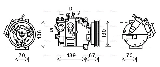 Compressor, air conditioning (VOK167)