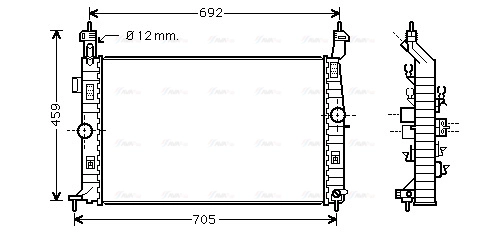 Radiator, engine cooling (OL2583)