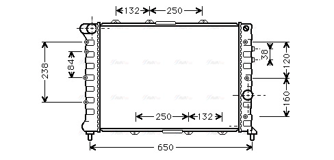 Radiator, engine cooling (AL2057)