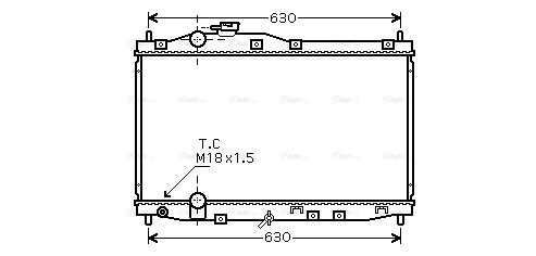 Radiator, engine cooling (HD2171)