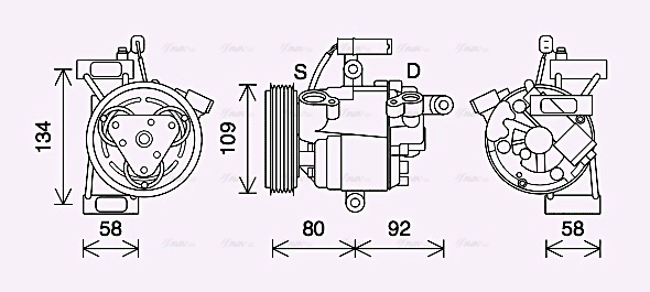 Compressor, air conditioning (TOAK734)
