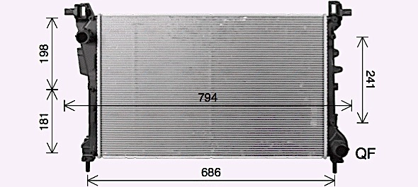 Radiator, engine cooling (FT2469)