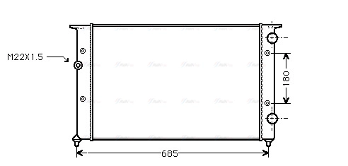 Radiator, engine cooling (VNA2102)